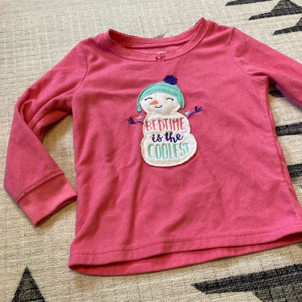 Carter's Bedtime Snowman Sleep Fleece Shirt, 2T